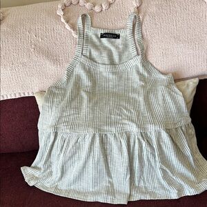 Maverick Grey Striped Sleeveless Top